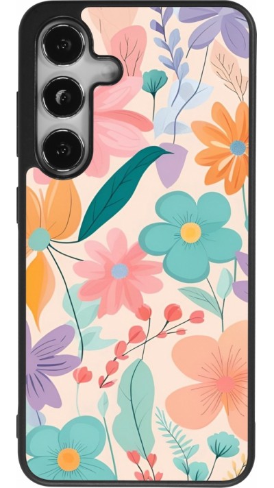 Coque Samsung Galaxy S24 - Silicone rigide noir Easter 2024 spring flowers