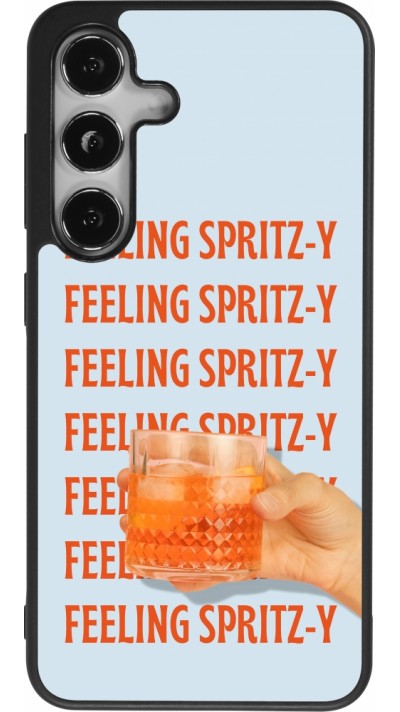 Samsung Galaxy S24 Case Hülle - Silikon schwarz Feeling Spritz-y