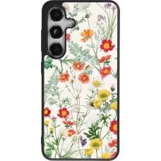 Coque Samsung Galaxy S24 - Silicone rigide noir Flora Botanical Wildlife