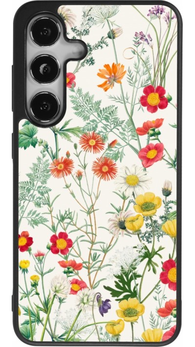 Samsung Galaxy S24 Case Hülle - Silikon schwarz Flora Botanical Wildlife