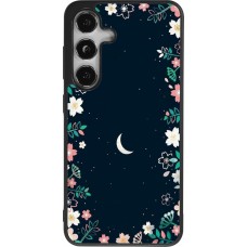 Samsung Galaxy S24 Case Hülle - Silikon schwarz Flowers space