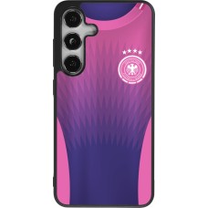Coque Samsung Galaxy S24 - Silicone rigide noir Maillot de football Allemagne Extérieur personnalisable