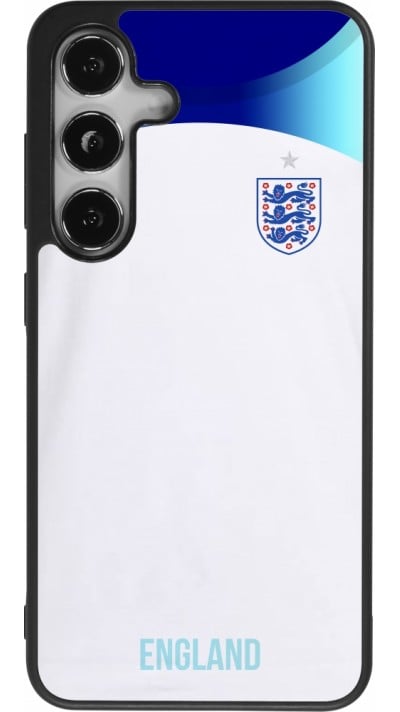 Coque Samsung Galaxy S24 - Silicone rigide noir Maillot de football Angleterre 2022 personnalisable
