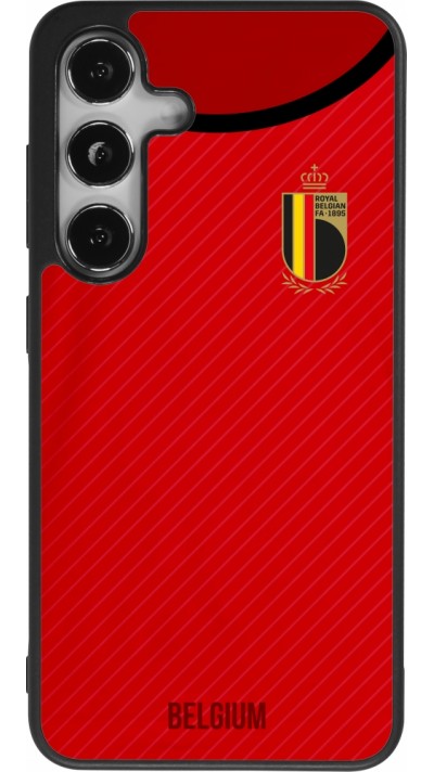 Coque Samsung Galaxy S24 - Silicone rigide noir Maillot de football Belgique 2022 personnalisable