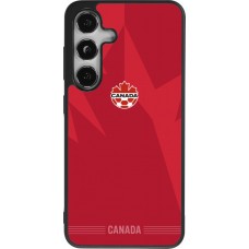Coque Samsung Galaxy S24 - Silicone rigide noir Maillot de football Canada 2026 personnalisable