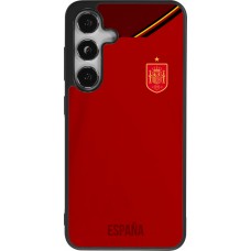 Coque Samsung Galaxy S24 - Silicone rigide noir Maillot de football Espagne 2022 personnalisable