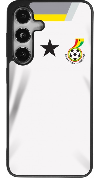 Coque Samsung Galaxy S24 - Silicone rigide noir Maillot de football Ghana 2022 personnalisable
