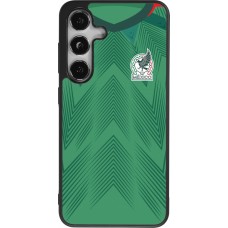 Coque Samsung Galaxy S24 - Silicone rigide noir Maillot de football Mexique 2022 personnalisable