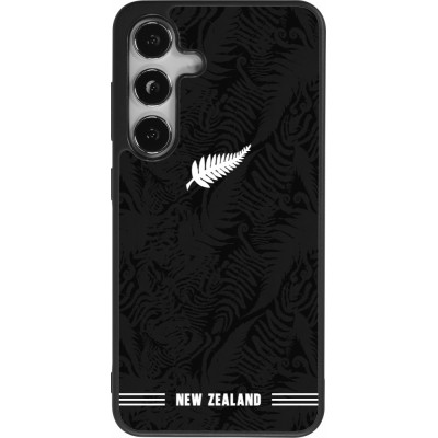 Coque Samsung Galaxy S24 - Silicone rigide noir Maillot de football Nouvelle-Zélande 2026 personnalisable