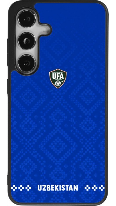 Coque Samsung Galaxy S24 - Silicone rigide noir Maillot de football Ouzbékistan 2026 personnalisable