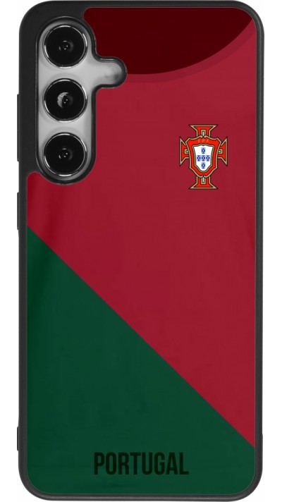 Coque Samsung Galaxy S24 - Silicone rigide noir Maillot de football Portugal 2022