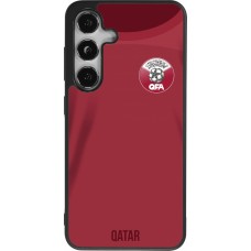 Coque Samsung Galaxy S24 - Silicone rigide noir Maillot de football Qatar 2022 personnalisable