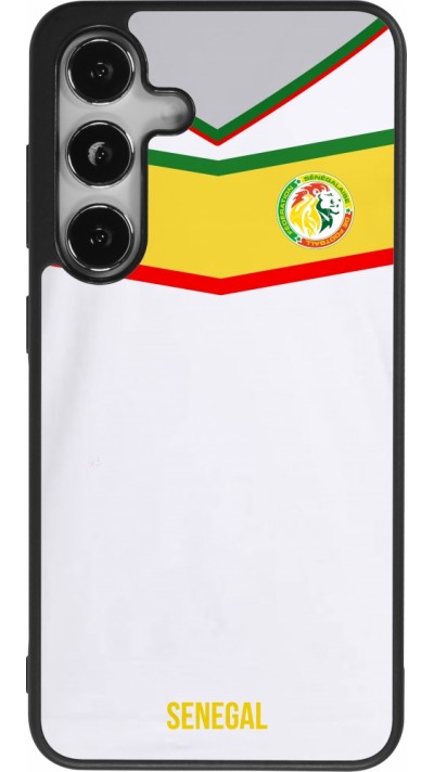 Coque Samsung Galaxy S24 - Silicone rigide noir Maillot de football Senegal 2022 personnalisable