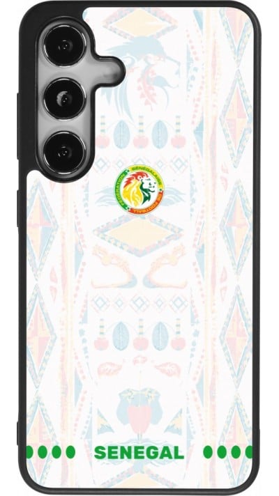 Coque Samsung Galaxy S24 - Silicone rigide noir Maillot de football Sénégal 2026 personnalisable