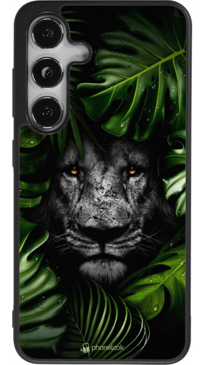 Coque Samsung Galaxy S24 - Silicone rigide noir Forest Lion