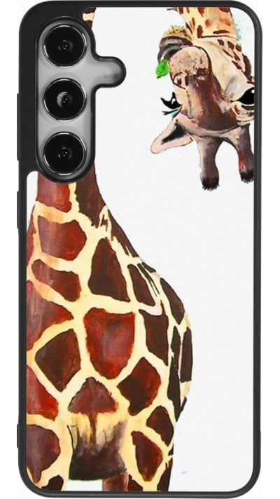 Samsung Galaxy S24 Case Hülle - Silikon schwarz Giraffe Fit