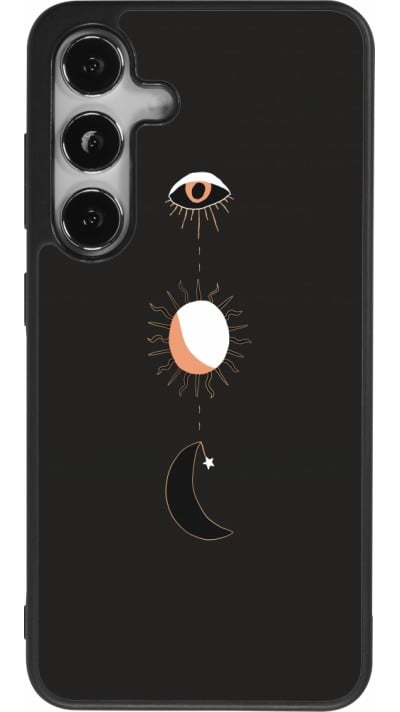 Samsung Galaxy S24 Case Hülle - Silikon schwarz Halloween 22 eye sun moon