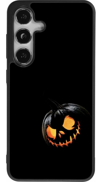Samsung Galaxy S24 Case Hülle - Silikon schwarz Halloween 2023 discreet pumpkin