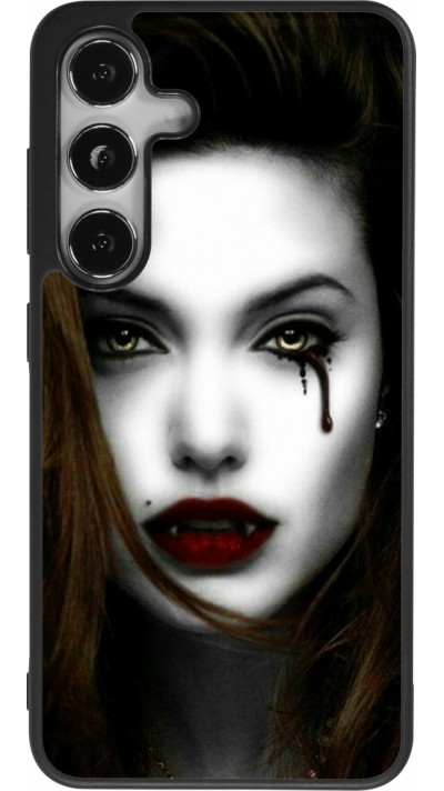 Coque Samsung Galaxy S24 - Silicone rigide noir Halloween 2023 gothic vampire