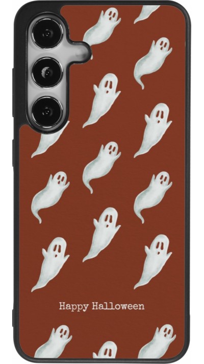 Coque Samsung Galaxy S24 - Silicone rigide noir Halloween 2025 Pattern of ghosts
