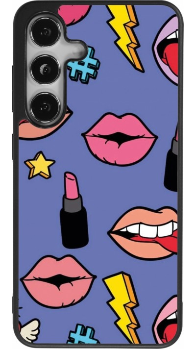 Samsung Galaxy S24 Case Hülle - Silikon schwarz Lips and lipgloss