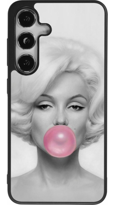 Samsung Galaxy S24 Case Hülle - Silikon schwarz Marilyn Bubble