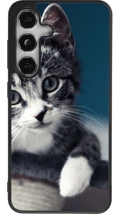Coque Samsung Galaxy S24 - Silicone rigide noir Meow 23