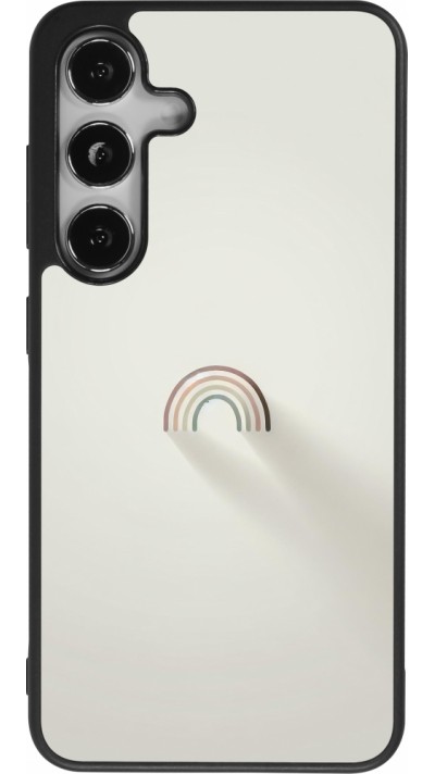 Samsung Galaxy S24 Case Hülle - Silikon schwarz Mini Regenbogen Minimal