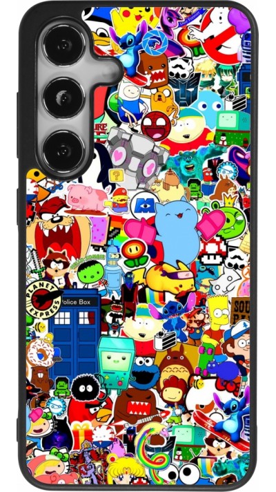 Samsung Galaxy S24 Case Hülle - Silikon schwarz Mixed cartoons