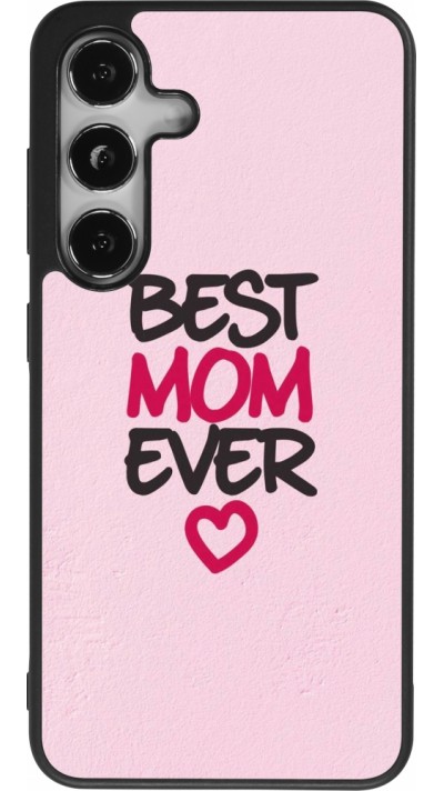 Samsung Galaxy S24 Case Hülle - Silikon schwarz Mom 2023 best Mom ever pink