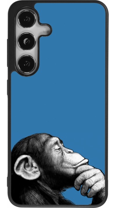 Coque Samsung Galaxy S24 - Silicone rigide noir Monkey Pop Art