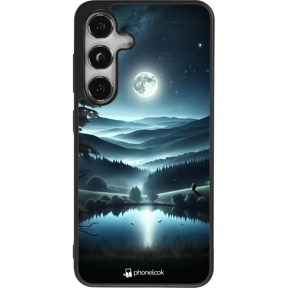 Coque Samsung Galaxy S24 - Silicone rigide noir Night Sky View