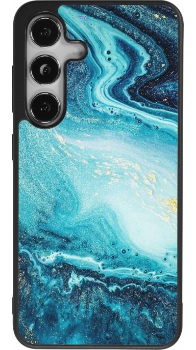 Samsung Galaxy S24 Case Hülle - Silikon schwarz Sea Foam Blue