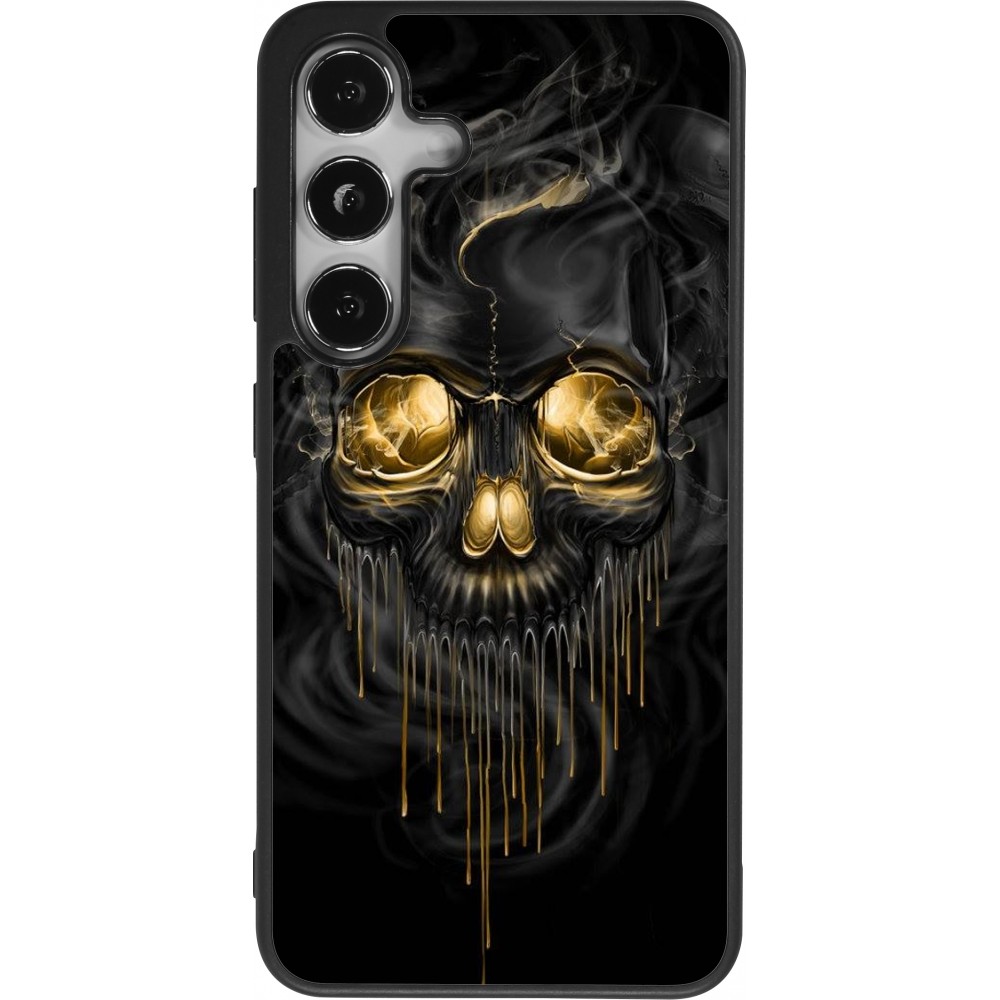 Samsung Galaxy S24 Case Hülle - Silikon schwarz Skull 02