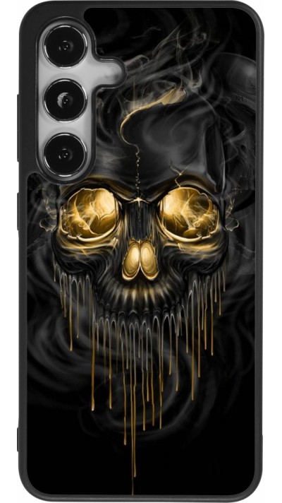 Coque Samsung Galaxy S24 - Silicone rigide noir Skull 02