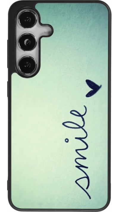 Samsung Galaxy S24 Case Hülle - Silikon schwarz Smile
