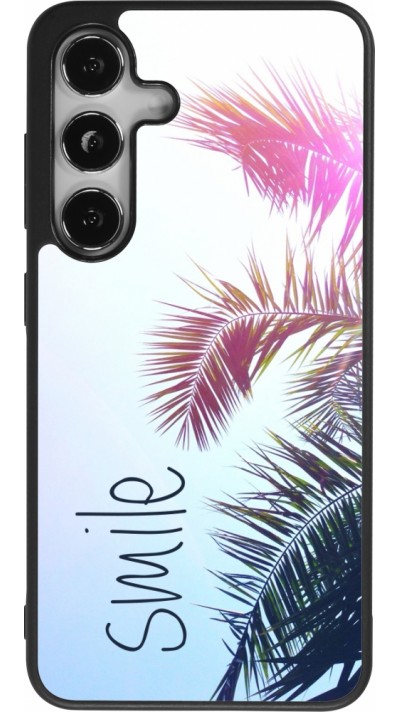 Coque Samsung Galaxy S24 - Silicone rigide noir Smile 05