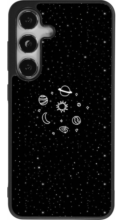 Coque Samsung Galaxy S24 - Silicone rigide noir Space Doodle
