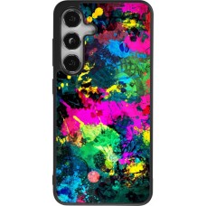 Coque Samsung Galaxy S24 - Silicone rigide noir Splash paint