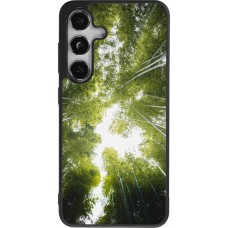 Coque Samsung Galaxy S24 - Silicone rigide noir Spring 23 forest blue sky