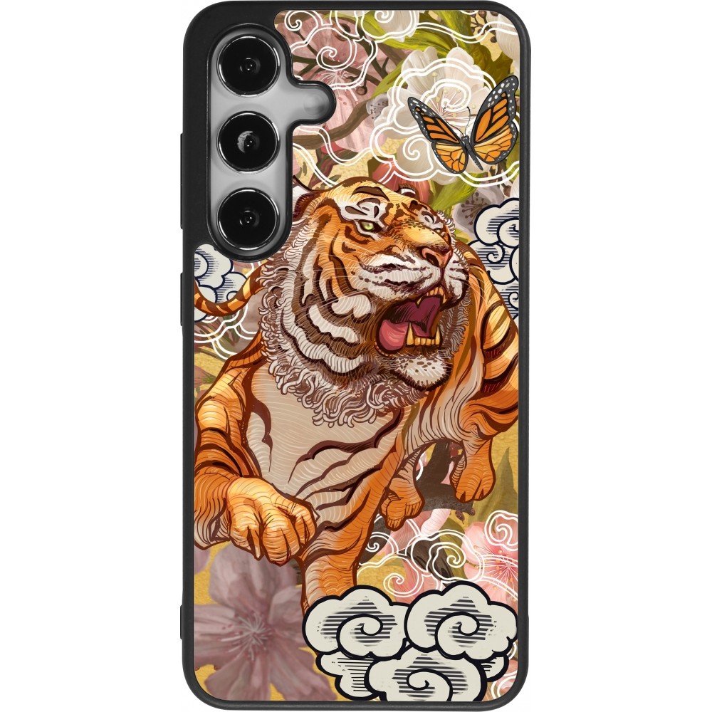 Coque Samsung Galaxy S24 - Silicone rigide noir Spring 23 japanese tiger