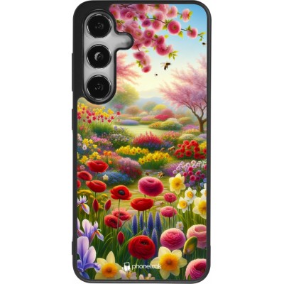 Samsung Galaxy S24 Case Hülle - Silikon schwarz Frühling 25 Strauß Frühling