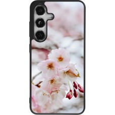 Samsung Galaxy S24 Case Hülle - Silikon schwarz Cherry tree Spring 2026