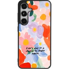 Samsung Galaxy S24 Case Hülle - Silikon schwarz Every day is a chance Spring 2026