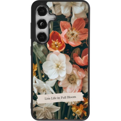 Coque Samsung Galaxy S24 - Silicone rigide noir Full Bloom Spring 2026