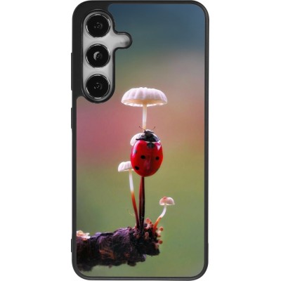Samsung Galaxy S24 Case Hülle - Silikon schwarz Ladybird on a mushroom Spring 2026