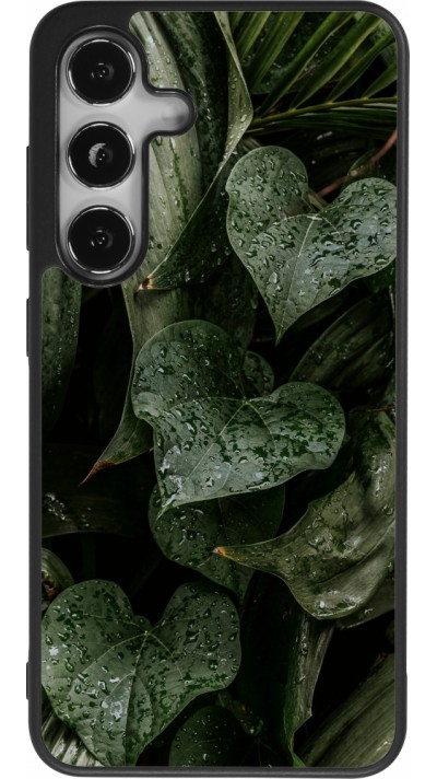 Coque Samsung Galaxy S24 - Silicone rigide noir Spring 23 fresh plants