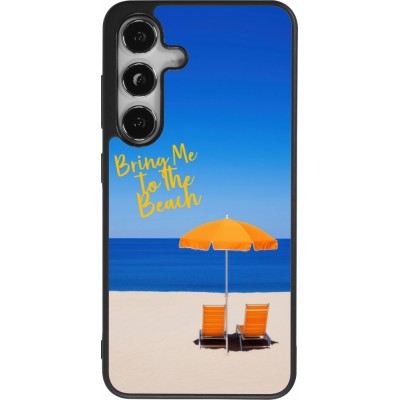 Coque Samsung Galaxy S24 - Silicone rigide noir Summer 2025 Bring me to the beach