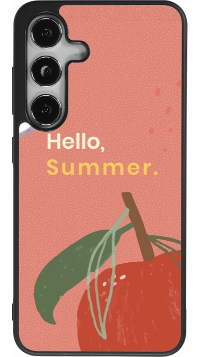 Coque Samsung Galaxy S24 - Silicone rigide noir Summer 2025 Hello summer