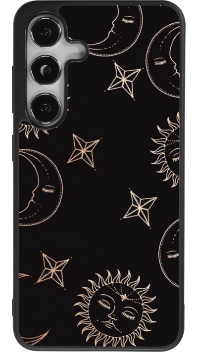 Coque Samsung Galaxy S24 - Silicone rigide noir Suns and Moons